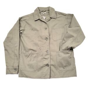 Topshop Jacket NEW Women's XS 0-2 Mint Green Canvas Chore Utility Button Up